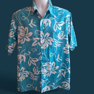 REYN SPOONER Men's Aloha Shirt L